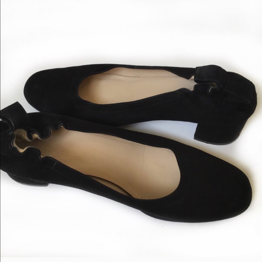 Everlane day heel, 7.5, black suede